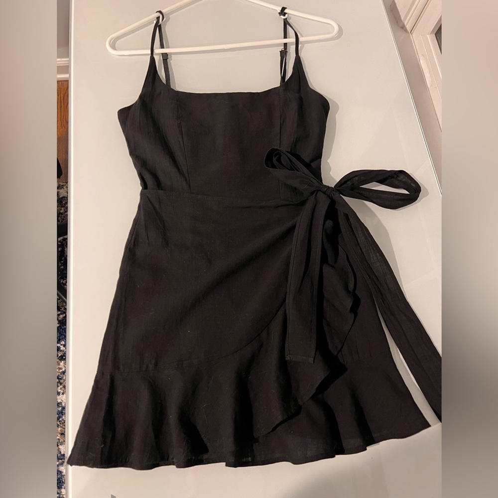Black princess Polly wrap dress (size 2)